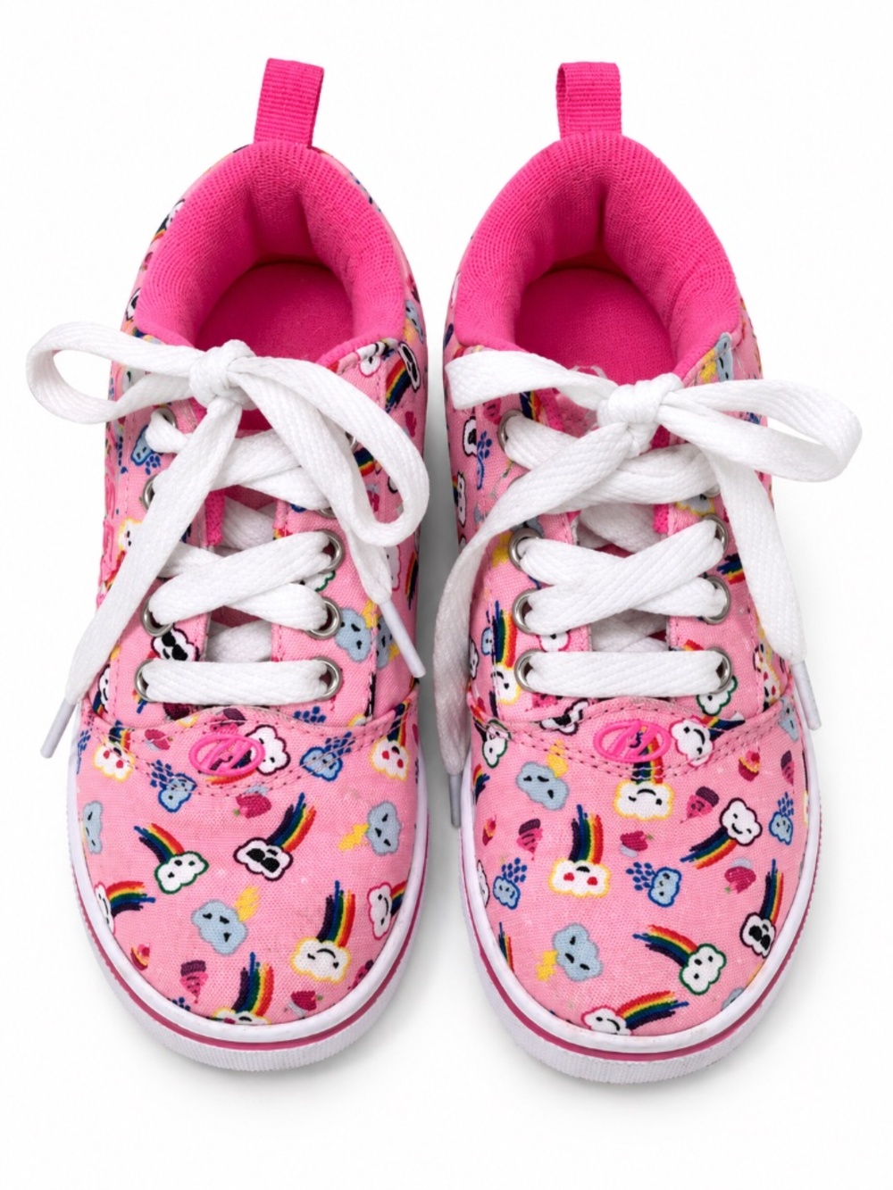 Heelys Girls Pro20 Light Pink Rainbow Skate Sneakers Size 13
